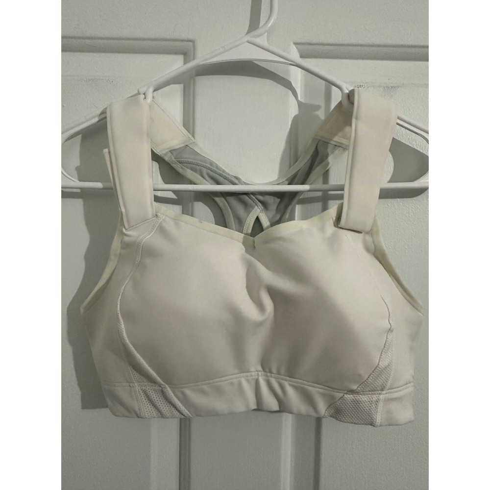 Moving Comfort Sport Bra White‎ Adjustable Straps Encapsulation Support 32C